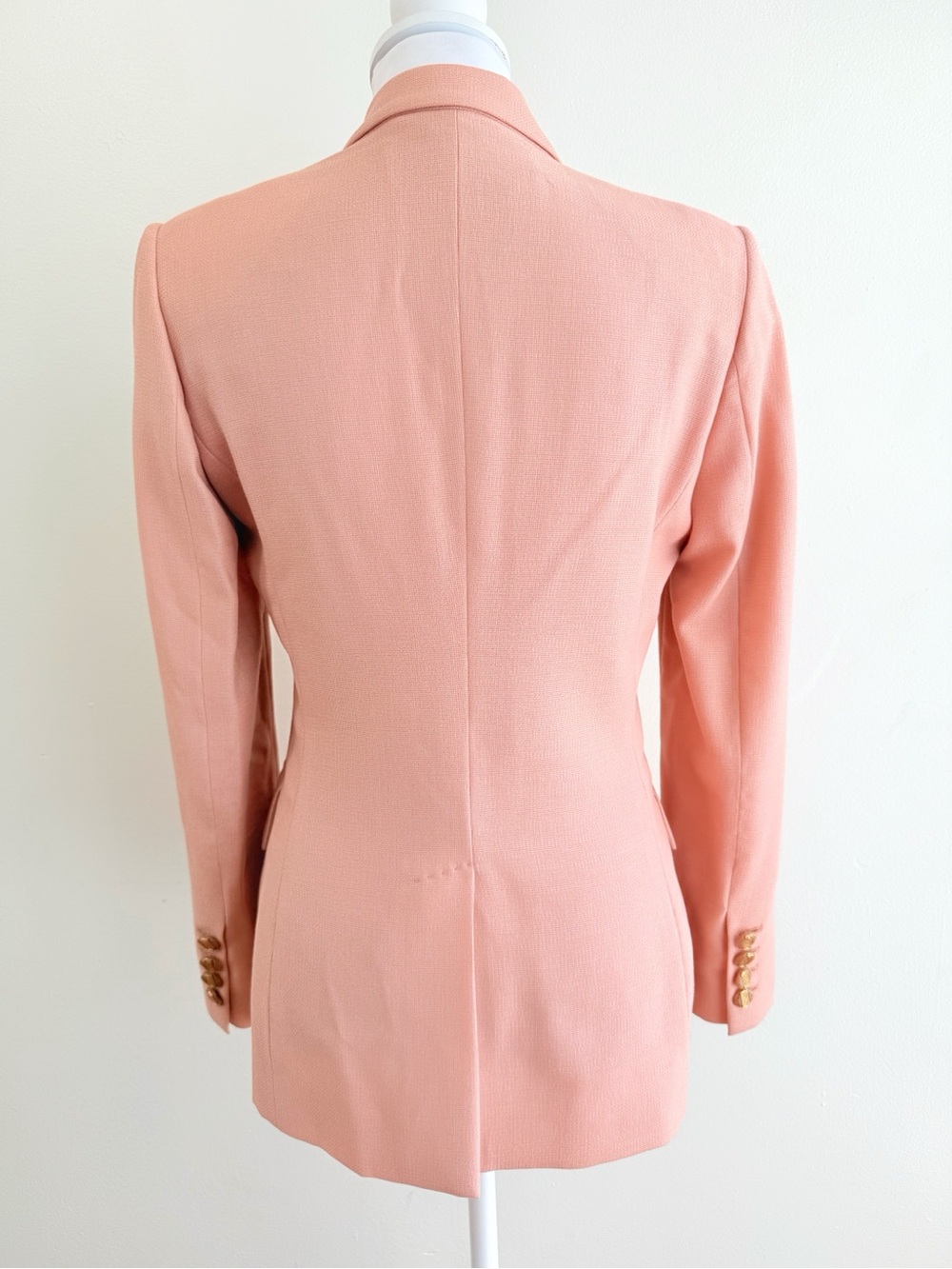 STELLA MCCARTNEY PINK WOOL SINGLE BUTTON BLAZER JACKET - Picture 5 of 15